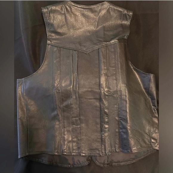 Vintage leather biker‎ vest 38xl - Picture 2 of 5